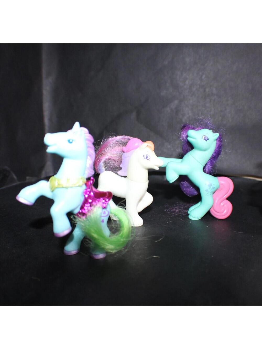 Vintage 1993 My Little Pony Mini Figures Lot Hasbro Petite Ponies G1 Style - Picture 3 of 6